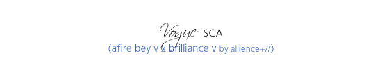 Vogue SCA (Afire Bey V x Brilliance V by Allience)