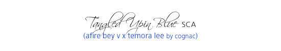 Tangled Upin Blue SCA